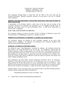 COMMUNITY  MEETING  REPORT Rezoning  Petition No. 2015-116