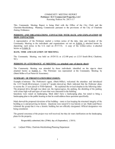 COMMUNITY  MEETING  REPORT Rezoning  Petition No. 2015-117