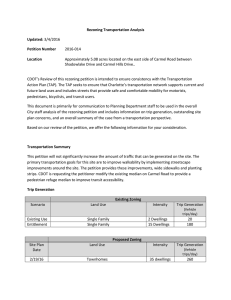 Rezoning Transportation Analysis Updated: Petition Number