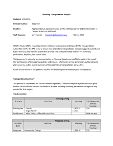 Rezoning Transportation Analysis Updated: Petition Number