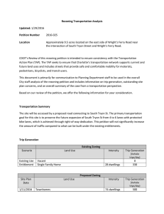 Rezoning Transportation Analysis Updated: Petition Number