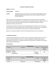 Rezoning Transportation Analysis Updated: Petition Number