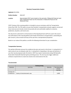 Rezoning Transportation Analysis Updated: 2 Petition Number