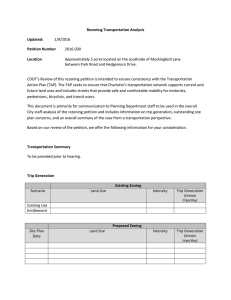 Rezoning Transportation Analysis Updated: Petition Number