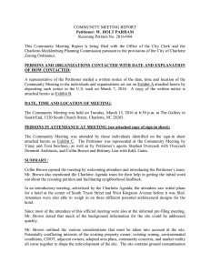 COMMUNITY MEETING REPORT Rezoning Petition No. 2016-044