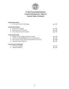 FY 2017 Annual Board Retreat County Commissioners' Topics of