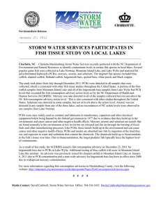 STORM WATER SERVICES PARTICIPATES IN FISH TISSUE STUDY ON LOCAL LAKES