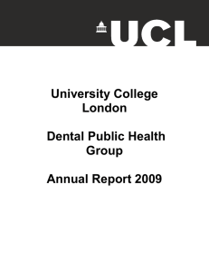 University College London  Dental Public Health