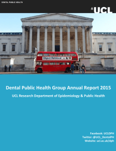Dental Public Health Group Annual Report 2015