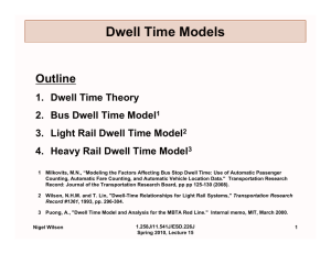 Dwell Time Models Outline