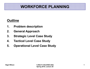 WORKFORCE PLANNING Outline