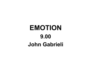 EMOTION 9.00 John Gabrieli