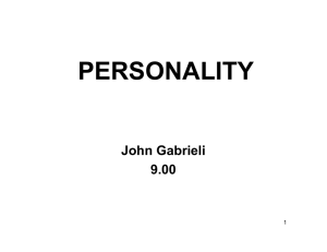 PERSONALITY John Gabrieli 9.00 1