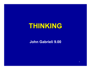 THINKING John Gabrieli 9.00 1
