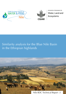 Nile Similarity analysis for the Blue Nile Basin in the Ethiopian highlands