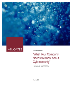 “What Your Company Needs to Know About Cybersecurity” Handout Materials