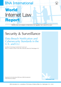 Security &amp; Surveillance Data Breach Notification and Cybersecurity Standards in the