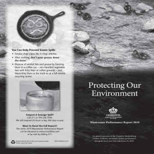 You Can Help Prevent Sewer Spills the drain! don’t pour grease down