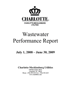 Wastewater Performance Report  July 1, 2008 – June 30, 2009