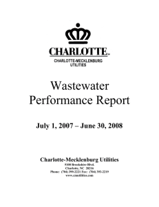 Wastewater Performance Report  July 1, 2007 – June 30, 2008