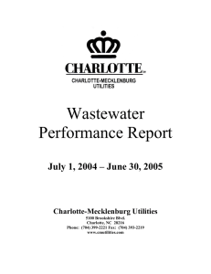 Wastewater Performance Report  July 1, 2004 – June 30, 2005