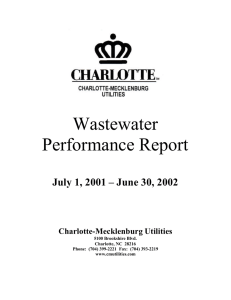 Wastewater Performance Report  July 1, 2001 – June 30, 2002