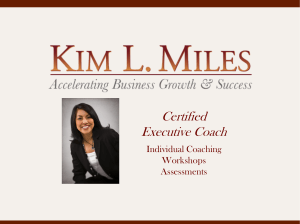 Certified Executive Coach Individual Coaching Workshops