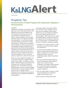 Property Tax Should Owners of Real Property File Assessment Appeals in Pennsylvania?