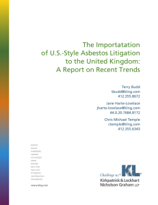 The Importatation of U.S.-Style Asbestos Litigation to the United Kingdom: