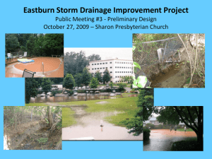 Eastburn Storm Drainage Improvement Project Public Meeting #3 - Preliminary Design