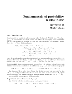 Fundamentals  of  probability. 6.436/15.085 23 LECTURE