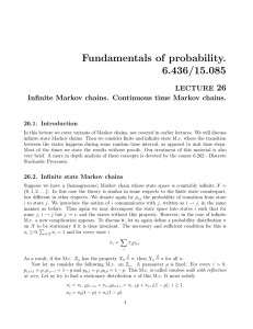 Fundamentals  of  probability. 6.436/15.085 26 LECTURE