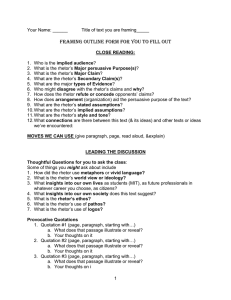 Framing Outline Form for you to Fill Out
