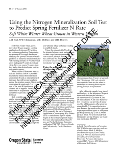 Using the Nitrogen Mineralization Soil Test