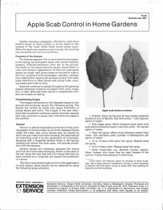 Apple Scab Control in Home Gardens