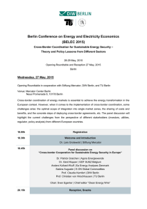 Berlin Conference on Energy and Electricity Economics (BELEC 2015)
