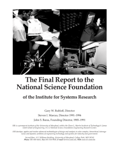The Final Report to the National Science Foundation