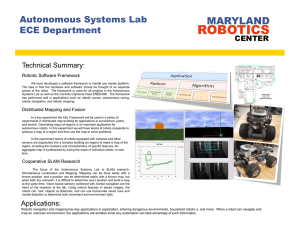 ROBOTICS MARYLAND Autonomous Systems Lab ECE Department