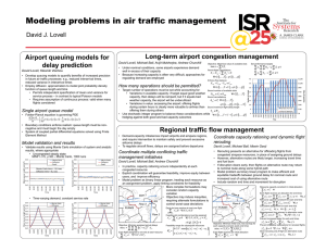Modeling problems in air traffic management Long-term airport congestion management delay prediction