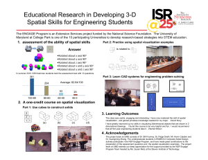 Educational Research in Developing 3-D Spatial Skills for Engineering Students