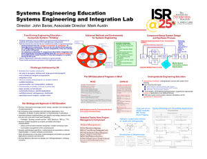 Systems Engineering Education Systems Engineering and Integration Lab