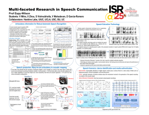 Articulatory information for Robust Automatic Speech Recognition Speech Extraction Technology