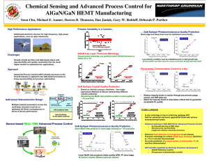 Chemical Sensing and Advanced Process Control for AlGaN/GaN HEMT Manufacturing [Lab or