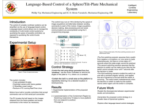 Language-Based Control of a Sphere/Tilt-Plate Mechanical System Introduction
