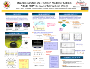 Reaction Kinetics and Transport Model for Gallium
