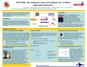 NEXTOR: The National Center of Excellence for Aviation Operations Research