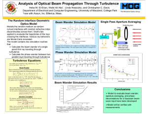 Analysis of Optical Beam Propagation Through Turbulence