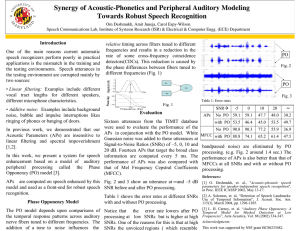 Synergy of Acoustic-Phonetics and Peripheral Auditory Modeling Towards Robust Speech Recognition