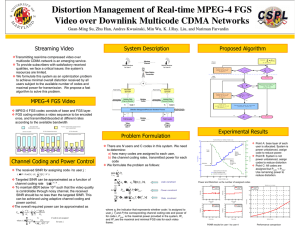 Distortion Management of Real-time MPEG-4 FGS Streaming Video System Description