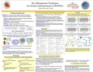 Key Management Techniques for Group Communications in MANETs Problem Specification